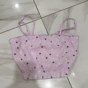 Lilac Floral Crop Top